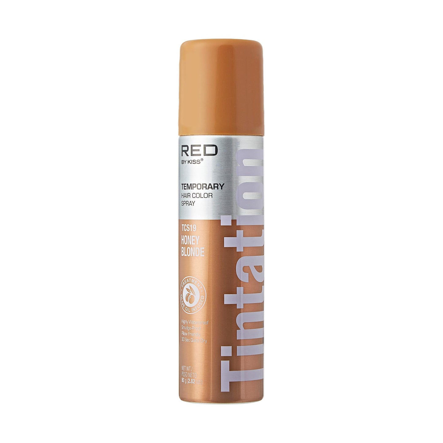 Red by Kiss Tintation Temporary Hair Color Spray, Instant Gray Root Touch Up Coverage, Water-Resistant & Smudge-Proof, Easy Wash Out, Barber Beauty & Personal Care Red by Kiss