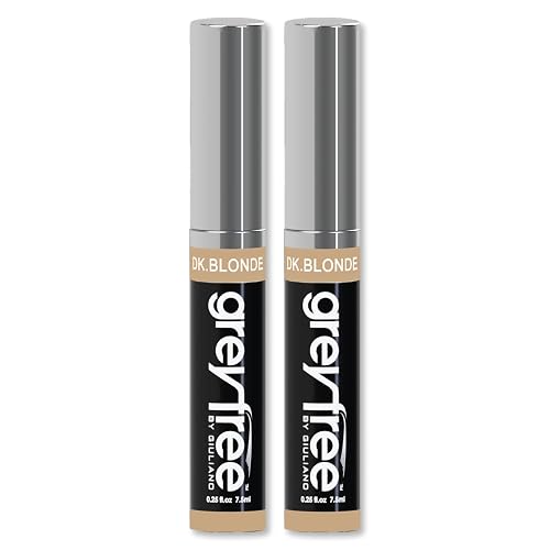 Greyfree Hair Mascara Root Touch-Up for Gray Hair | Precision Hairline Concealer for Brows & Beard | 2 Pack (DARK BLONDE) Beauty & Personal Care Greyfree