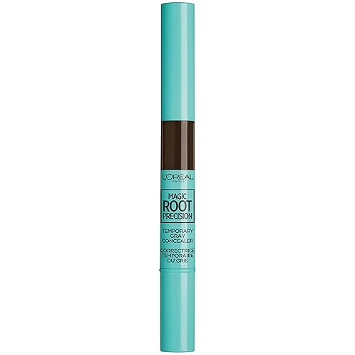 L'Oreal Paris Magic Root Precision Pen, Temporary Gray Hair Cover Up Concealer Brush with Washable Formula, Hair Concealer for Scattered Grays, 4 Dark Beauty & Personal Care L'Oreal Paris