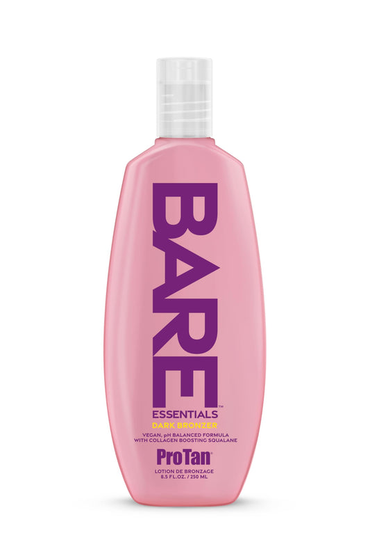 Pro Tan BARE Essentials Dark Bronzer Tanning Lotion 8.5 fl oz - Vegan DHA, Collagen Boosting Squalane, Aloe, Coconut Oil, Jojoba & Vitamins B C E Beauty & Personal Care Pro Tan