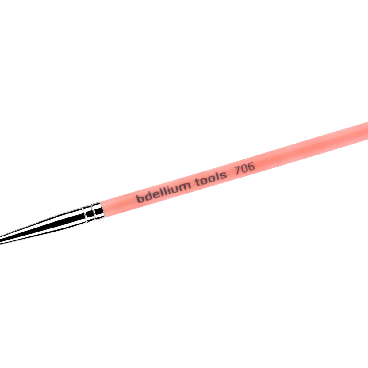 Bdellium Tools Professional Makeup Brush - Pink Bambu Series 706 Fine Point Eyeliner - With Soft Synthetic Fibers, For Ultra-Fine Detail and Lining