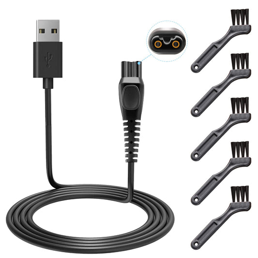 LinMei USB Charger Cord Fit for Philips Norelco QP2533 QP2520 QP2630 QP6510 QP6520 One Blade Trimmer HQ8505 HQ850 HQ840 Beard Shaver 5V USB Charging Beauty and Personal Care LinMei