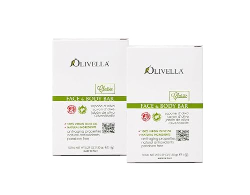 Olivella Soap Bar 5.29 Ounce Face & Body (156ml) (2 Pack) Beauty & Personal Care Olivella