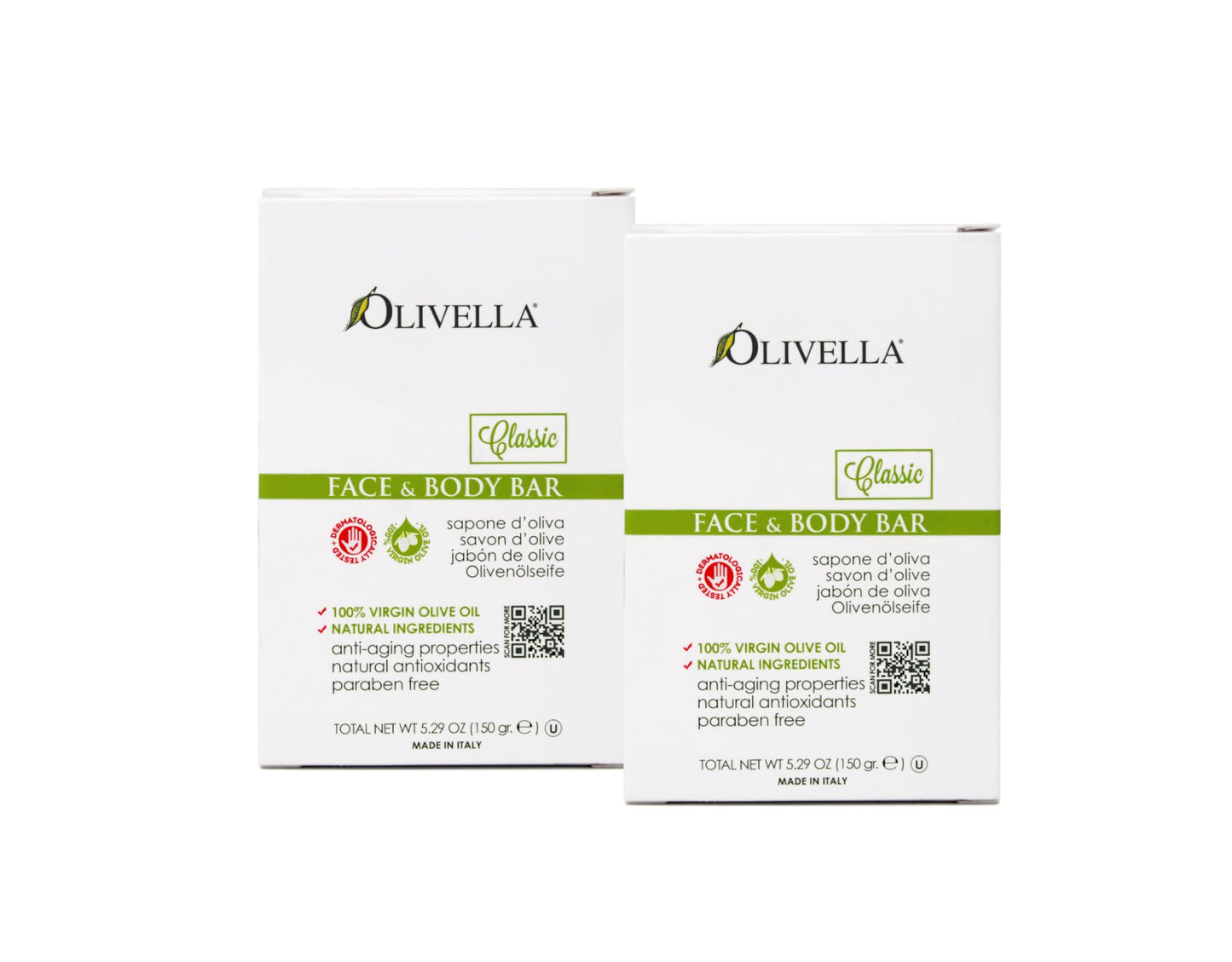 Olivella Soap Bar 5.29 Ounce Face & Body (156ml) (2 Pack) Beauty & Personal Care Olivella