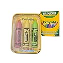 Lip Smacker Crayola Crayon 3-Piece Lip Balm Tin - Moisturizing, Soothing Razzmatzz, Banana Mania, Granny Smith Apple Beauty & Personal Care Lip Smacker