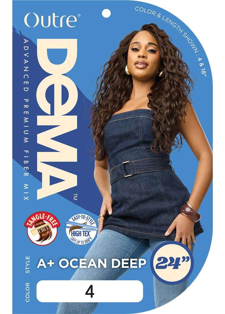 Outre DeMA - Advanced Premium Fiber Mix Synthetic Weave - A+ Ocean Deep 24" (OFF BLACK 1B)