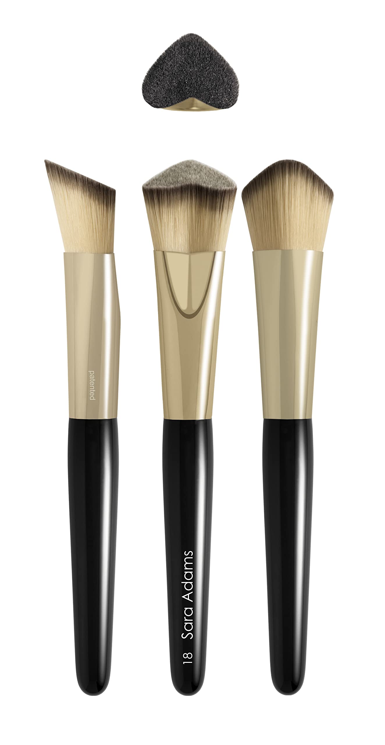 High Technique Angled Double-Sided Face Brush by Sara Adams Cosmetiques Beauty & Personal Care Sara Adams Cosmetiques