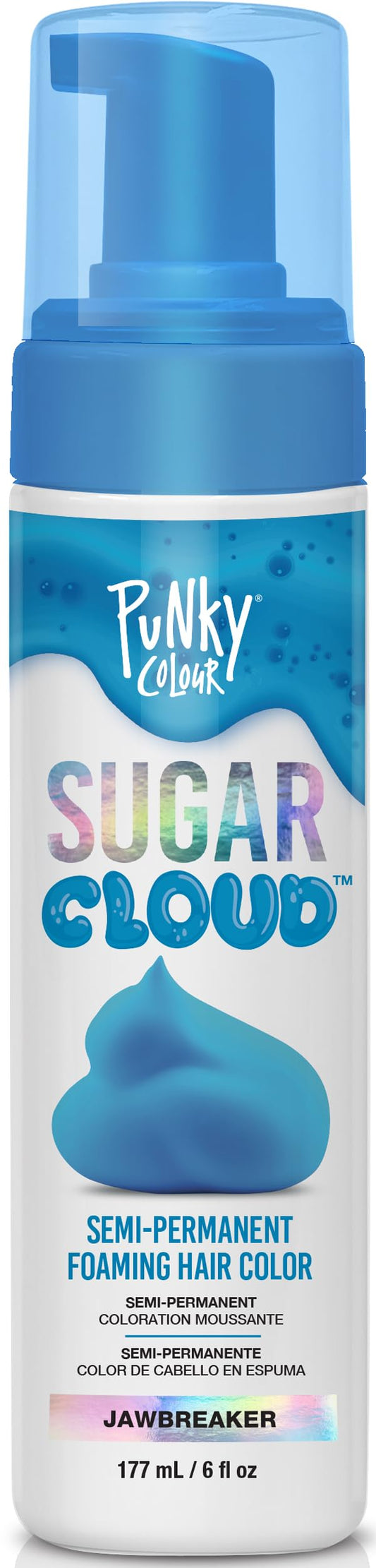 Punky Colour Sugar Cloud Jawbreaker - Semi-Permanent Foaming Hair Color, Vibrant Blue Foam Hair Dye for Bleached or Lightened Tones, 6 fl oz Beauty & Personal Care Punky