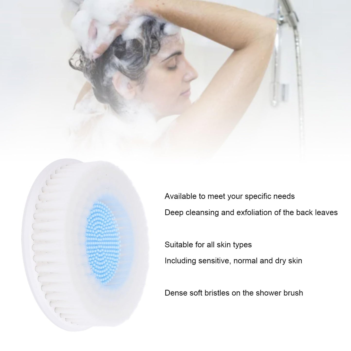 Replacement Brush Head Attachments for Electric Body Brush Deep Cleaning Wall Mounted Back Scrubber Head Electric Body Brush Accessory Beauty and Personal Care Dioche