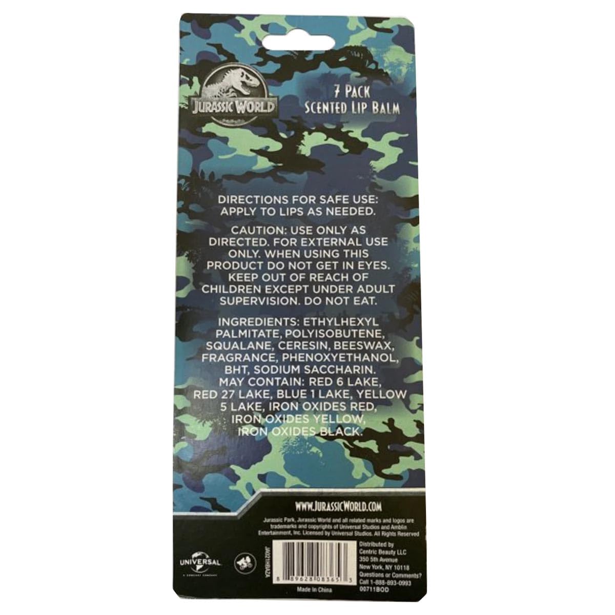 Taste Beauty Jurassic World 7-Pack Variety Scented Lip Balm - Moisturizing Lip Balms & Moisturizers - Ages 8+ Beauty and Personal Care Taste Beauty