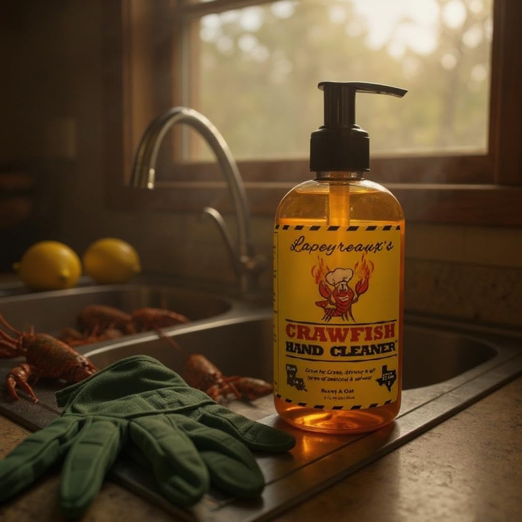 Lapeyreaux's Crawfish Soap Hand Cleaner Wash 1 Bottle, 8floz, Honey & Oat Beauty & Personal Care Generic
