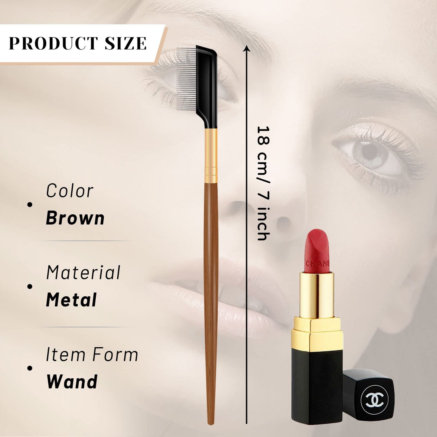 Eyelash Comb-Eye Lash Separator Tool, Mascara Applicator-Eye Lash Comb Separator for Separating and Combing Lashes with Comb Cover Eyebrow Brush Beauty & Personal Care BUV