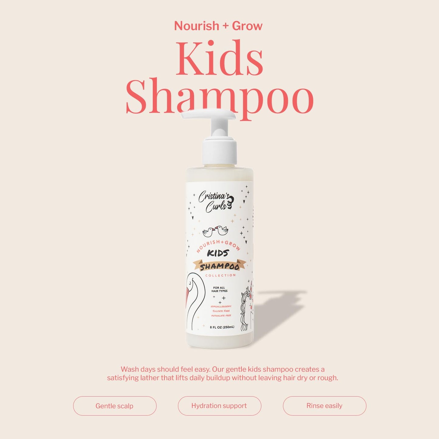 Cristina's Curls Kids Shampoo - Gentle Scalp Cleanse That Lifts Buildup Without Dryness Beauty & Personal Care Cristina's Curls