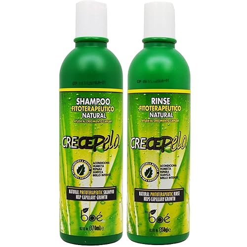 Crece Pelo Natural Hair Growth Duo - Phytotherapeutic Shampoo & Rinse Combo Set - Boosts Growth, Strength & Shine - Plant-Based Formula Beauty & Personal Care BOÉ COSMETICS