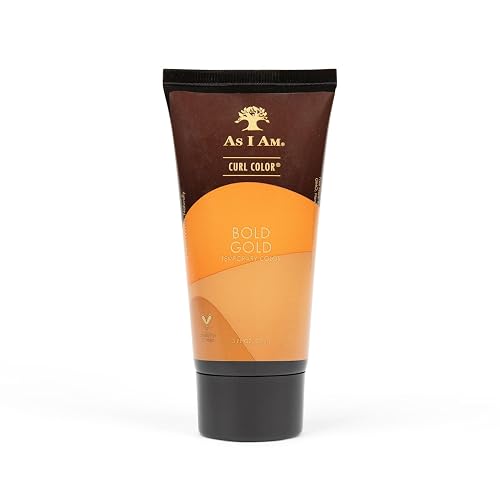 As I Am Curl Color - Bold Gold - 3 ounce - Color & Curling Gel - Temporary Color - Medium Hold - Vegan & Cruelty Free, Jaune Beauty & Personal Care As I Am