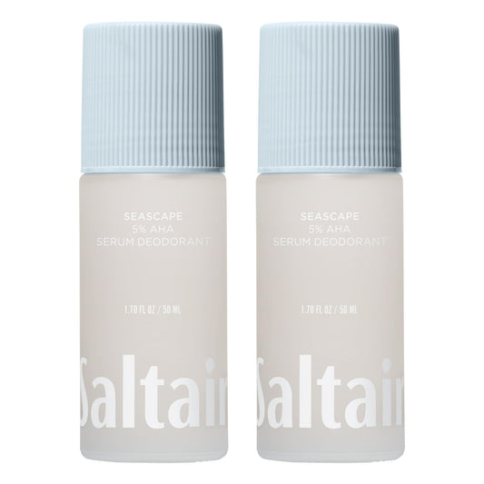 Saltair Serum Deodorant 2 Pack - 5% AHA - Aluminum-Free Odor Control for Women & Men - Mandelic Acid Deodorant with Lactic Acid - Seascape Scent - 2x Beauty and Personal Care Saltair