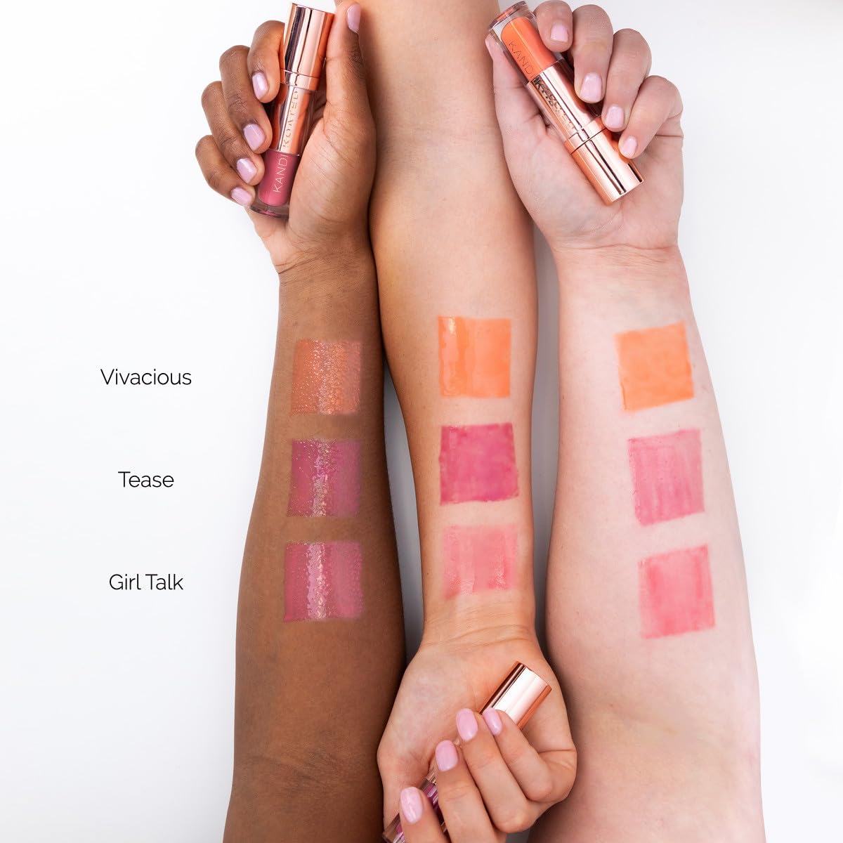 Kandi Koated Lacquer Illuminating Lip Cream [Girl Talk] Creamy Lip Gloss | Natural Colors, Moisturizing Lip Lacquer, Paraben-Free, Cruelty-Free | Beauty & Personal Care Kandi