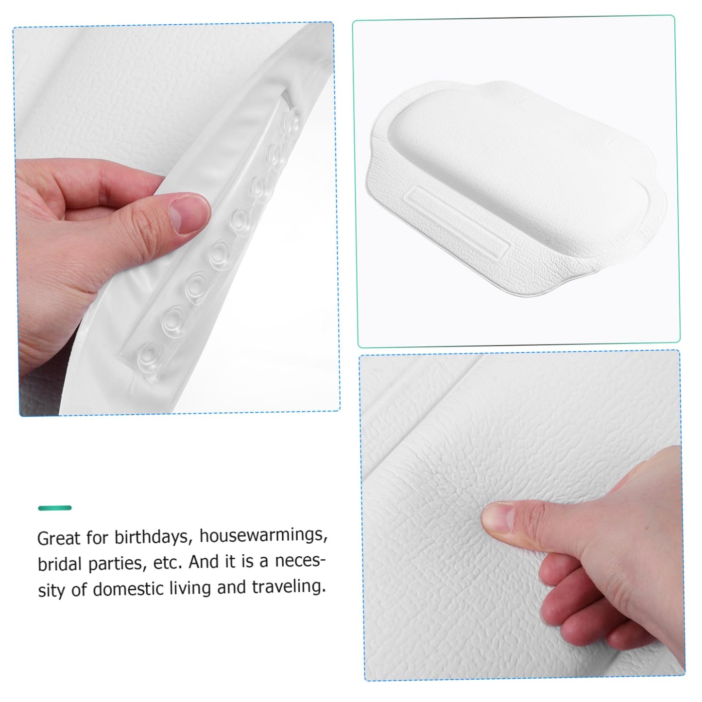 minkissy Bath Pillow Bathtub Pillow Bathing Pillow Tub Head Support Spa Bath Cushions Bath Mat for Tub Non-slip Suction Cups Shower Pillow Tub Beauty and Personal Care minkissy