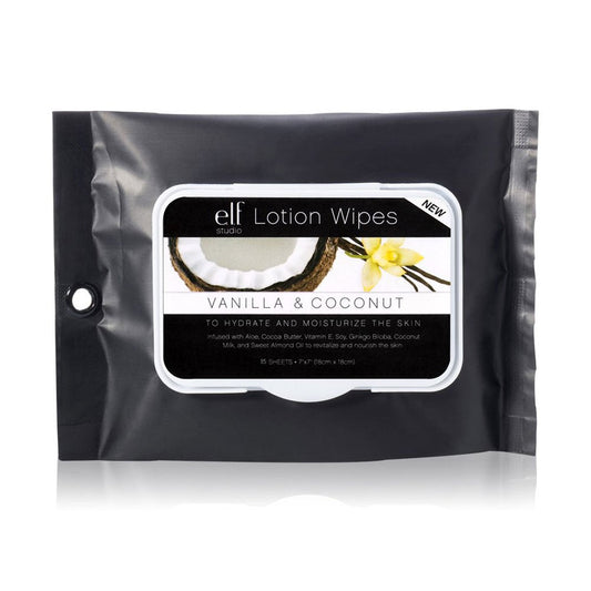 e.l.f. Lotion Wipes, Vanilla & Coconut, 15 Count Beauty & Personal Care e.l.f.