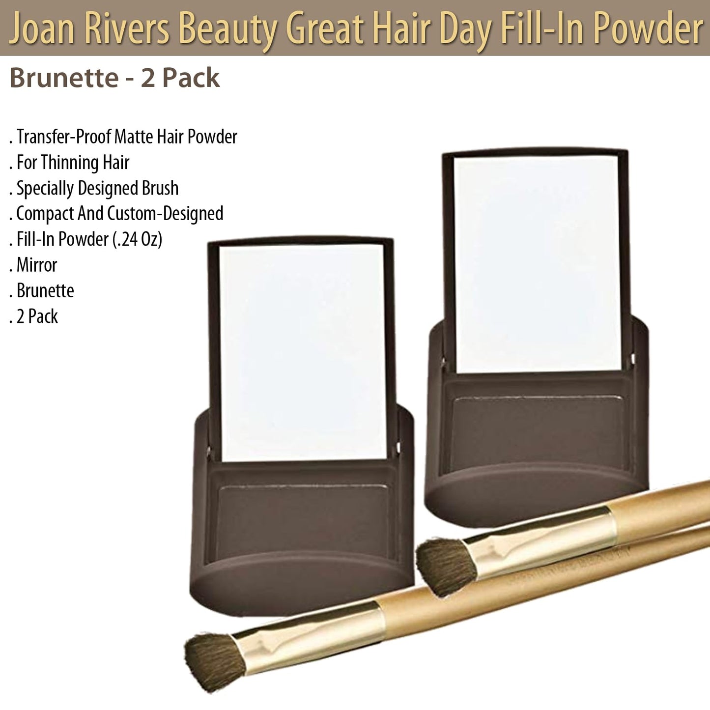 Joan Rivers Great Hair Day Fill-In Powder Brunette 2-Pack Beauty & Personal Care Joan Rivers Beauty