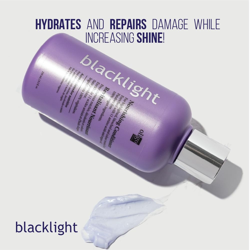 Oligo Professionnel - Blacklight Nourishing Shampoo & Conditionner for blondes - Sulfate-Free - Vegan - For color treated hair- Hydrating formula Beauty & Personal Care Oligo Professionnel