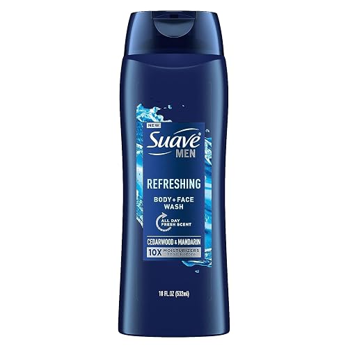 Suave Body + Face Wash Men 18 Ounce Refreshing Cedarwood (Pack of 3) Beauty & Personal Care Suave