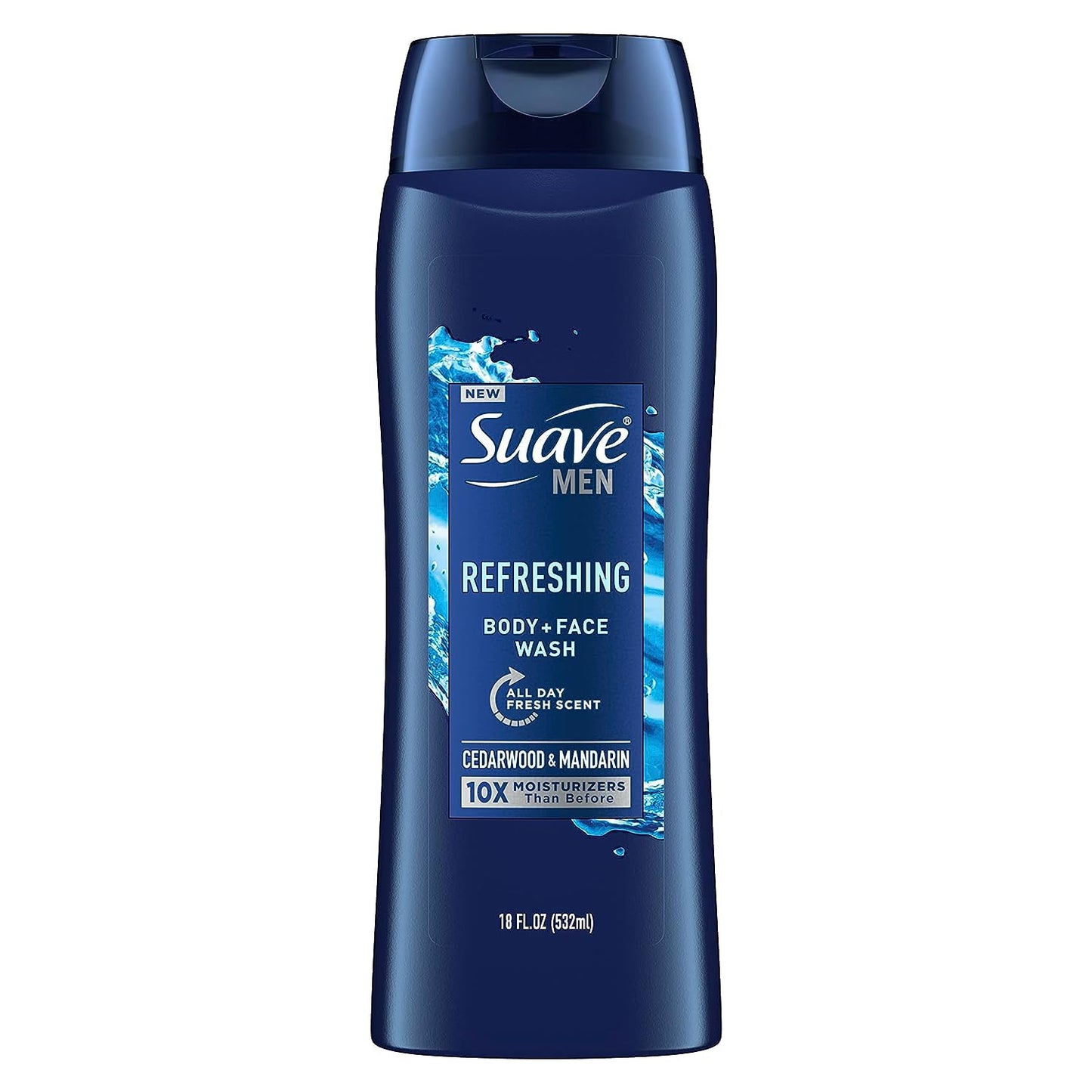 Suave Body + Face Wash Men 18 Ounce Refreshing Cedarwood (Pack of 3) Beauty & Personal Care Suave