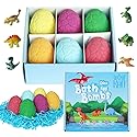 KAV Dinosaur Egg Bath Bombs for Kids - 6pc Fizzy Dino Bath Bomb Gift Set with Surprise Toy Inside - Fun Fizzy Bath Bombs for Boys & Girls, Birthday… Beauty & Personal Care KAV