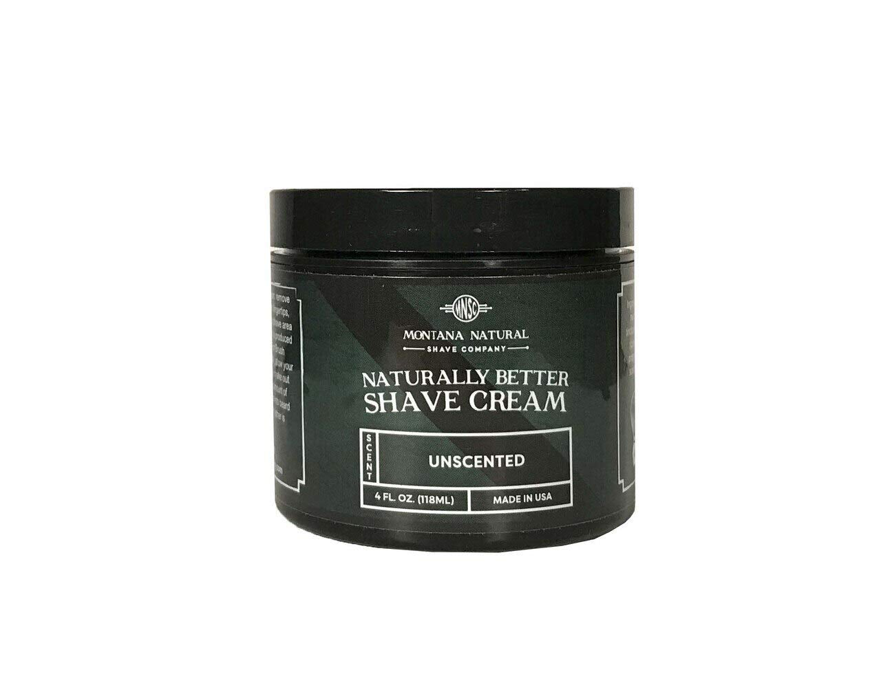 MNSC Unscented Naturally Better Shave Cream - Smooth Shave, Hypoallergenic Sensitive Skin Formula, Softer Skin, Prevents Razor Burn, Handcrafted… Beauty & Personal Care Montana Natural Shave Company