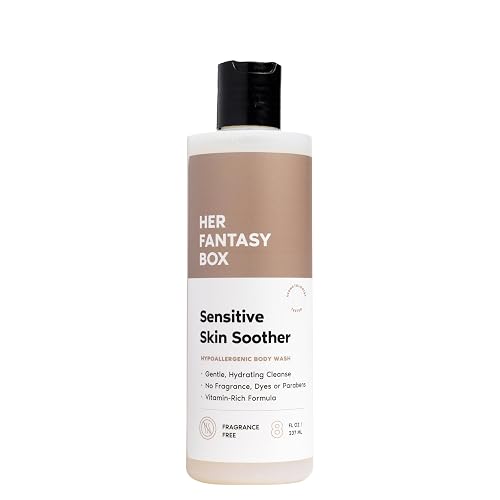 Her Fantasy Box | Sensitive Skin Soother Gentle Body Wash - Fragrance-Free Probiotic Cleanser with Chamomile, pH Balanced, Vegan & Cruelty Free, 8 oz Beauty & Personal Care Her Fantasy Box