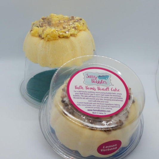 Sassy Bubbles Bath Bomb Bundt Cake, Lemon Verbena Scent, Moisturizing Bubble Bath, 0.6 lbs Beauty and Personal Care Sassy Bubbles