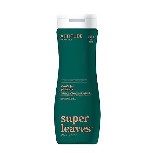 ATTITUDE Body Wash, EWG Verified Shower Gel, Dermatologically Tested, Plant and Mineral-Based, Vegan Personal Care Products, Red Vine Leaves, 16 Fl Oz Beauty & Personal Care BIO SPECTRA ATTITUDE