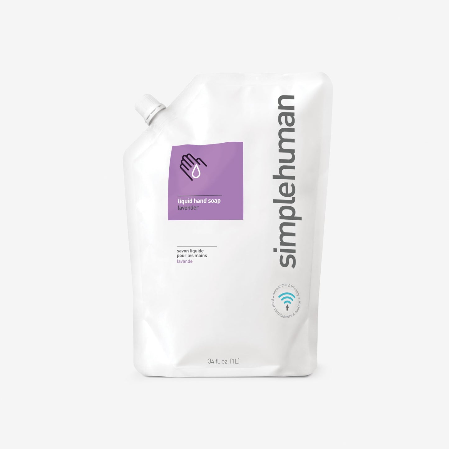 simplehuman Lavender Moisturizing Liquid Hand Soap Refill Pouch, 34 Fl. Oz, Pack of 6 Beauty & Personal Care simplehuman
