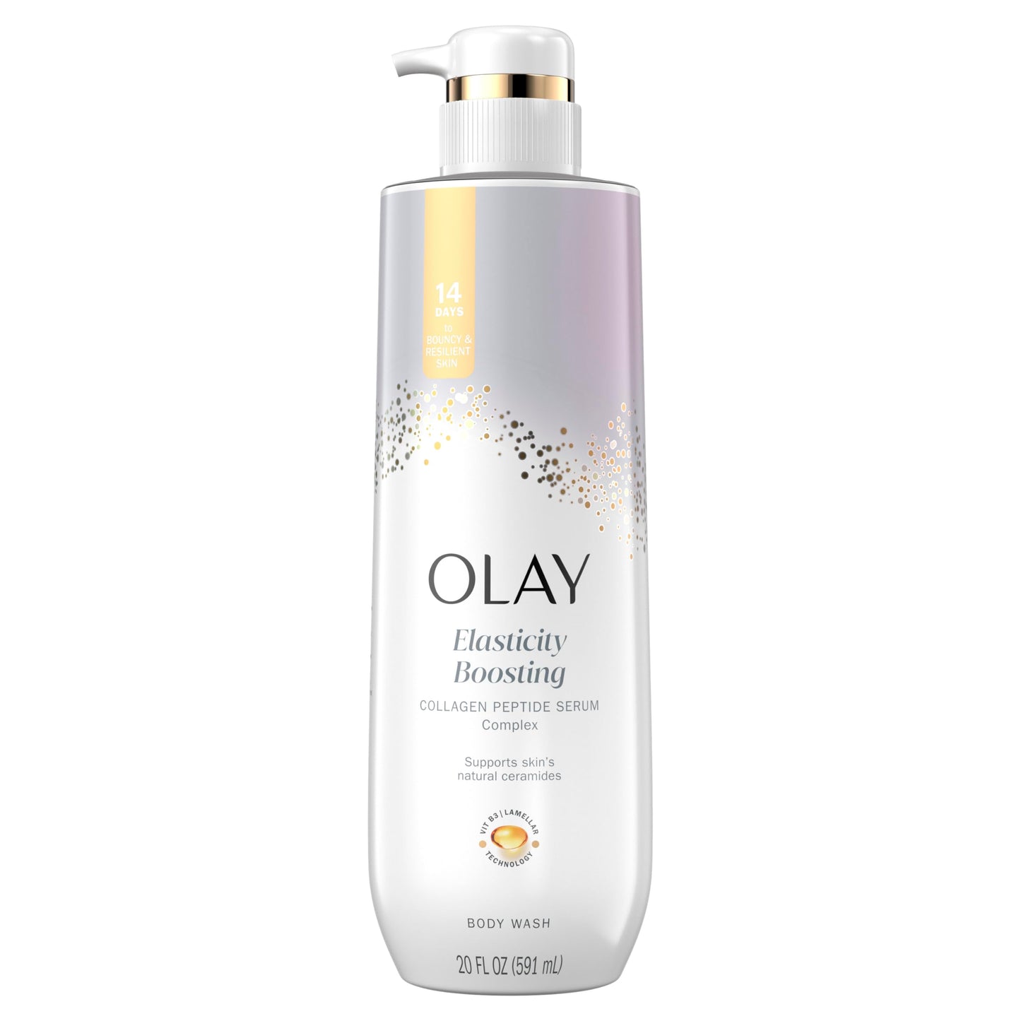 Olay Body Wash for Women, Elasticity Boosting, Collagen Peptide Serum Complex, Renews Moisture, Free of Parabens & Phthalates, Vitamin B3 Lameller Beauty & Personal Care Olay