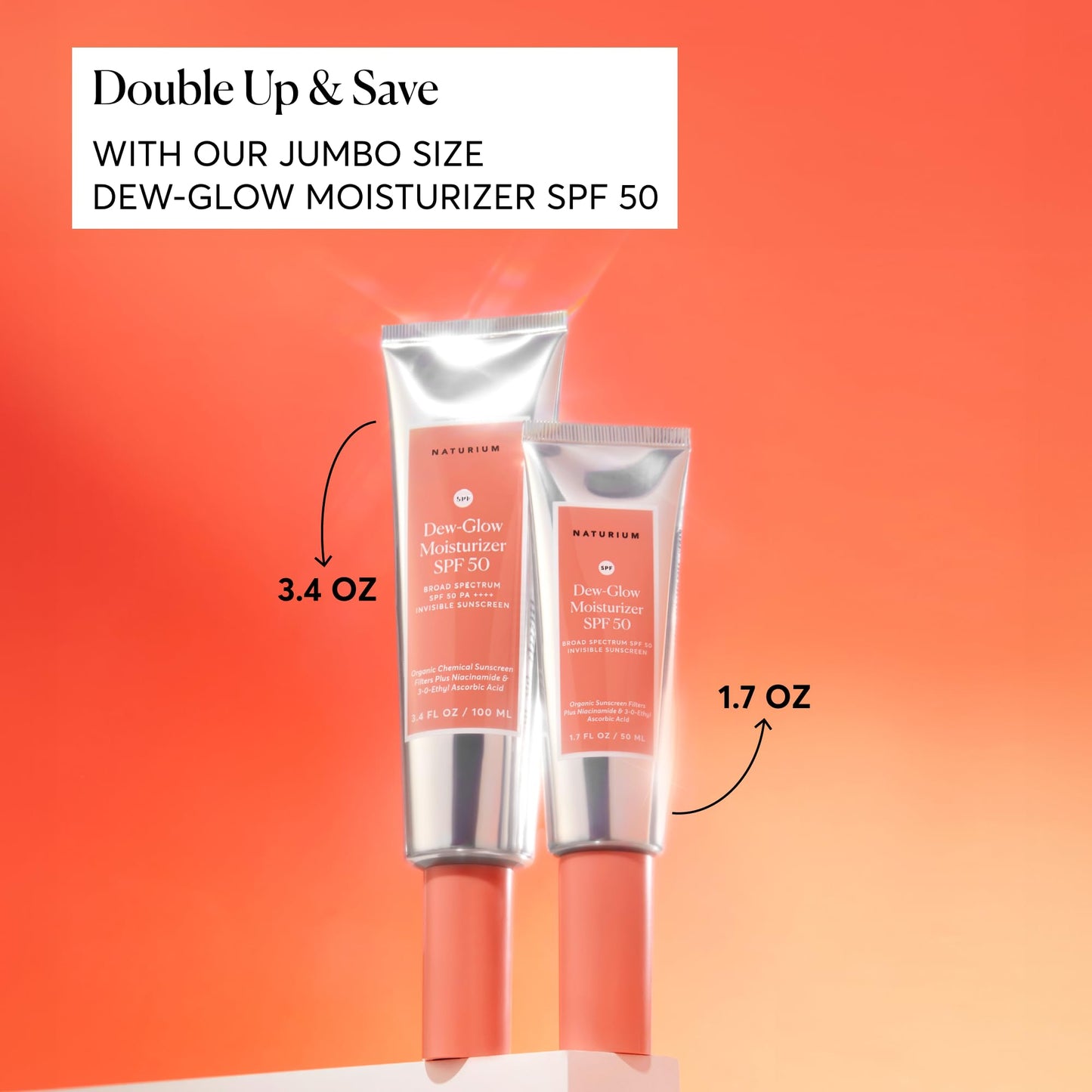 Naturium Dew-Glow Moisturizer SPF 50 PA++++, Daily Moisturizing Sunscreen & Face Primer, Skin Protector with Dewy Finish, 1.7 oz Beauty & Personal Care Naturium