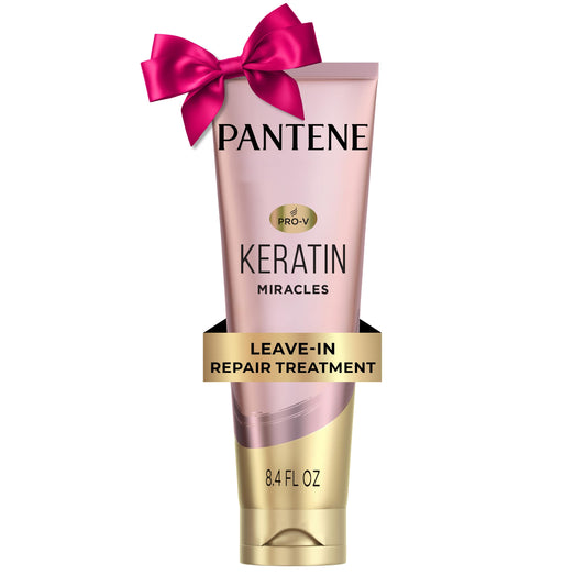 Pantene Keratin Leave-In Conditioner with Argan Oil, Protein Treatment for Dry, Damaged & Color-Treated Hair, Repairs Split Ends & Protects from Beauty & Personal Care Pantene