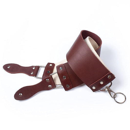 Razor Strop - Barber's Latigo Leather Straight Razor Strop. Dual Strap that will be a Great Addition for Any Straight Razor. PREMIUM LEATHER Strop Beauty and Personal Care STAMESKY