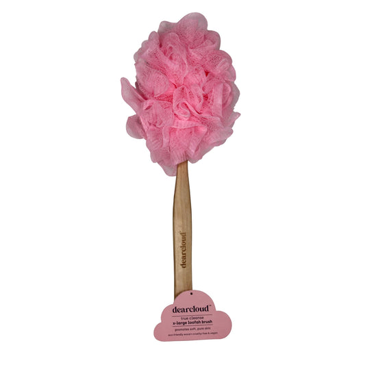 dearcloud True Cleanse Loofah Brush - Long Handle Scrubber (Pink) Beauty and Personal Care dearcloud