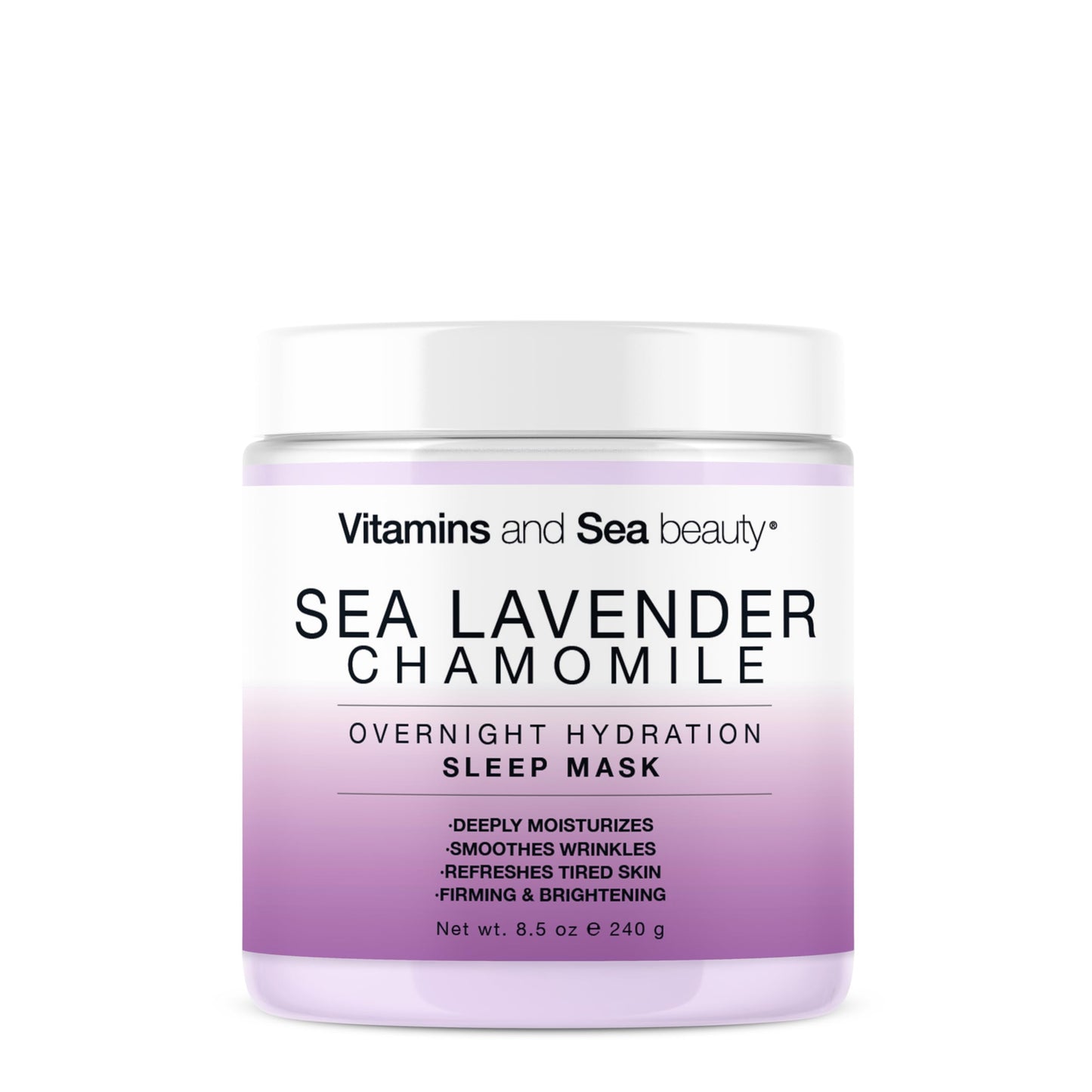 Vitamins and Sea Beauty Sea Lavender Chamomile Sleep Mask - Overnight Hydration Face Mask with Botanicals, Deep Moisturizing & Firming, 8.5 oz Beauty & Personal Care VITAMINS AND SEA BEAUTY