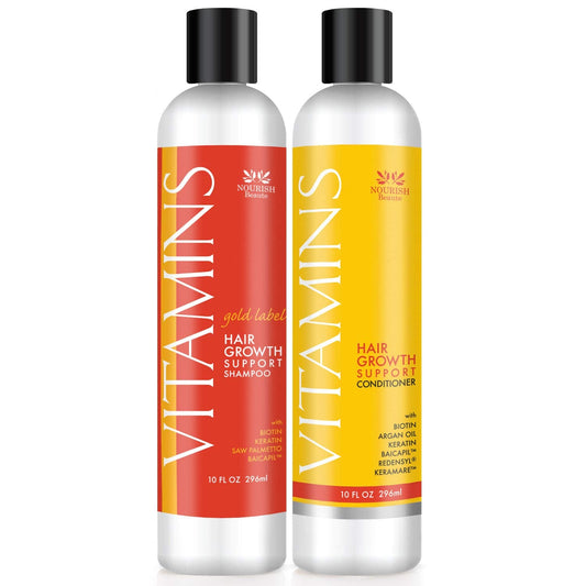 Nourish Beaute Vitamins Premium Shampoo and Conditioner Set for Hair Loss that Promotes Hair Regrowth For Men and Women, 2 Pack, 10 Ounces Each Beauty & Personal Care Nourish Beaute