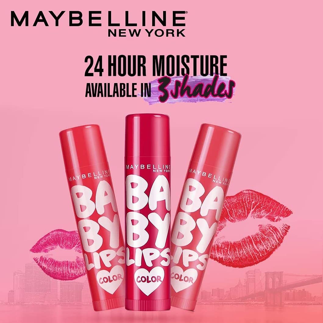 Maybelline Baby Lips Color SPF 11 Lip Balm 4g Cherry Kiss - (Indian Version) Beauty and Personal Care MAYBELLINE