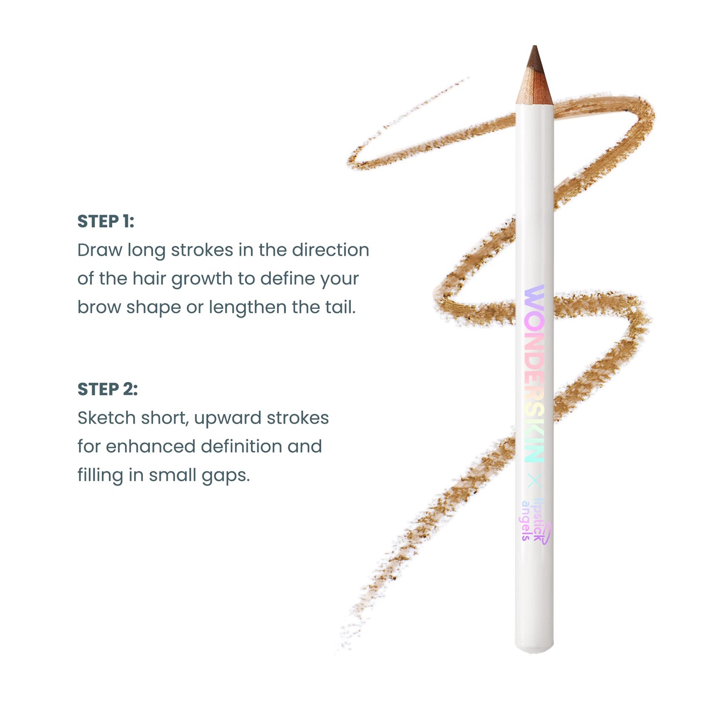 WONDERSKIN Eyebrow Pencil - Sharpenable Brow Pencil For Natural Looking Brows, Brown Eye Makeup, Long Lasting Eyebrow Pomade (Blonde) Beauty & Personal Care Wonderskin