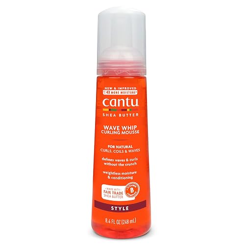 Cantu Shea Butter for Natural Hair Wave Whip Curling Mousse, 8.4 Ounce (Pack of 4) Beauty & Personal Care Cantu