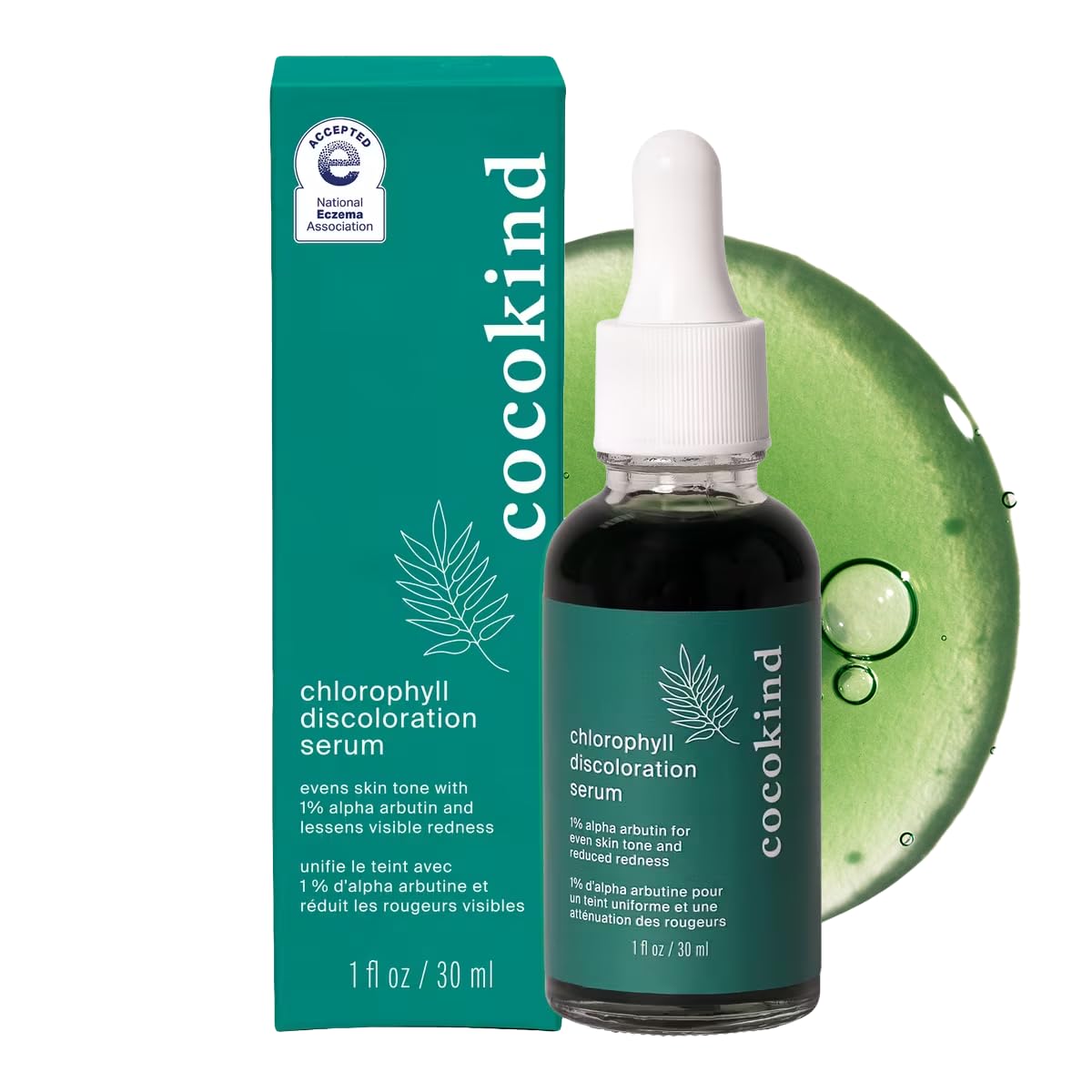 Cocokind Chlorophyll Discoloration Serum, Sensitive Skin Friendly Spot Fading Serum to Target Spots, Uneven Tone, and Redness, 1 fl oz Beauty & Personal Care Cocokind