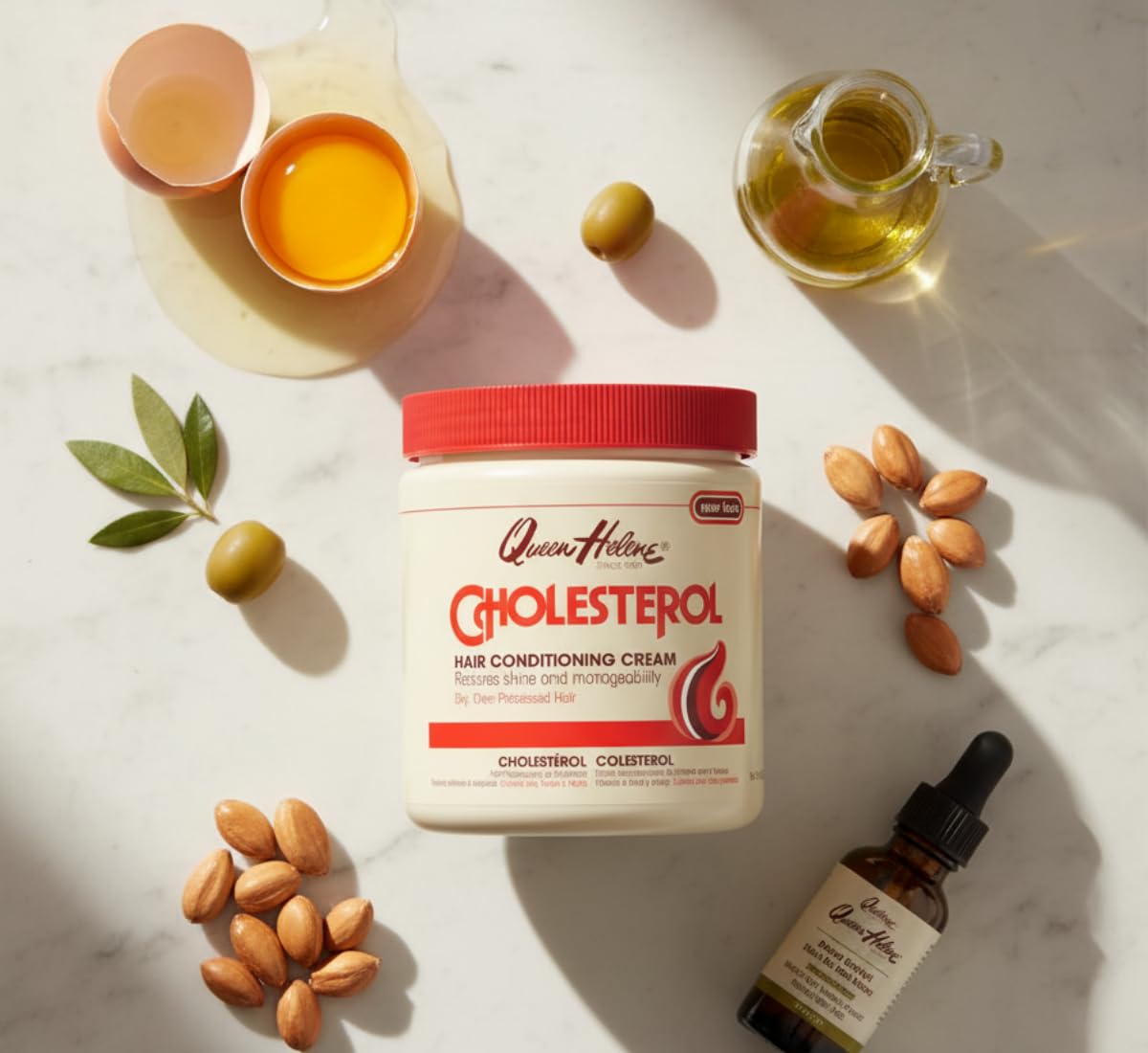 Queen Helene Cholesterol Hair Conditioning Cream - Deep Repair Treatment for Dry, Damaged & Chemically Treated Hair | Moisture-Restoring Mask | 15 oz Beauty & Personal Care Queen Helene