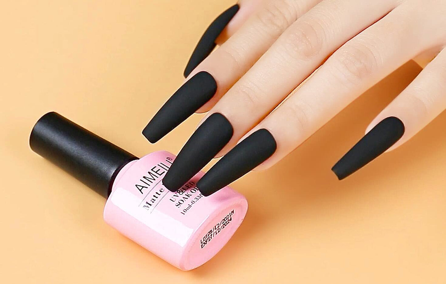 AIMEILI Soak Off U V LED Hema Free Gel Nail Polish, Cruelty Free, Vegan, No Wipe Matte Top Coat 10ml Beauty & Personal Care AIMEILI