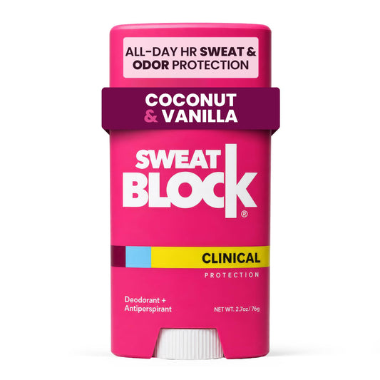 SweatBlock Clinical Strength Deodorant for Women Coconut and Vanilla Scent ALL-DAY Sweat and Odor Protection Daily Use Formula Designed Beauty and Personal Care SweatBlock Default Title