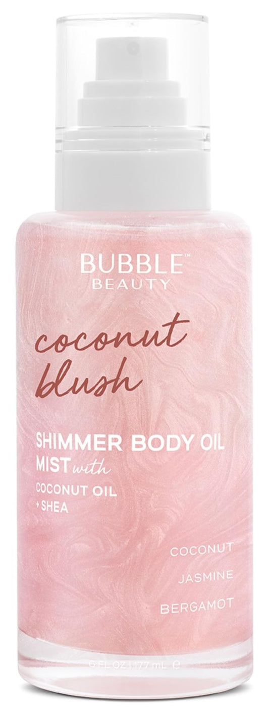 Bubble Beauty Shimmer Body Oil Mist - Coconut Blush | Lightweight Glow-Enhancing Body Mist with Coconut Oil & Shea | Hydrates, Softens & Adds a Subtle Beauty & Personal Care Bubble Beauty
