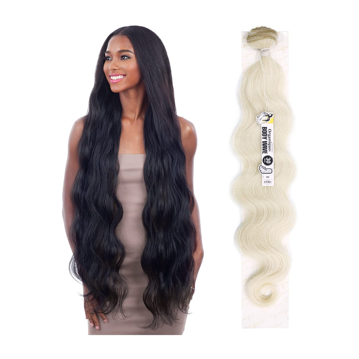 Free tress BODY WAVE 24 - Shake-N-Go Organique Mastermix Synthetic Bundle Weave (Color:COPPER) 1-pack