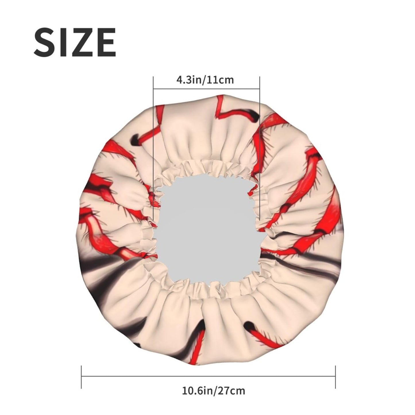Cute little red spider Shower Cap for Women Men Large Reusable Shower Bonnet Double-Layer Waterproof Bath Caps Elastic Band Hair Hat for All Beauty and Personal Care BWLHJKE